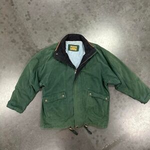 vintage Forest Green Durable Zeidler work jacket with adjustable waist Sz 3XL